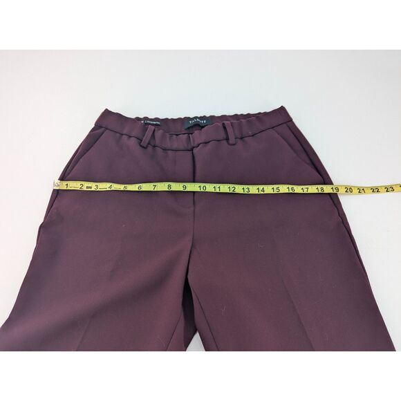 Talbots Cambridge Pull on Red Maroon High Rise Straight Leg Pants Size 8P Short - Picture 11 of 11